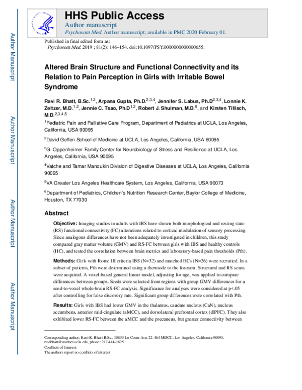 (PDF) Altered Brain Structure and Functional Connectivity and its ...