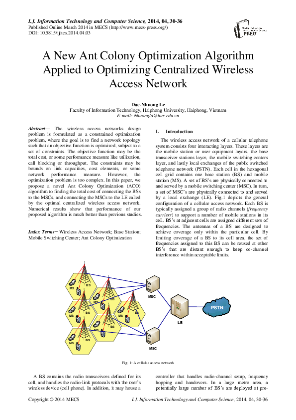 (PDF) A New Ant Colony Optimization Algorithm Applied to Optimizing ...