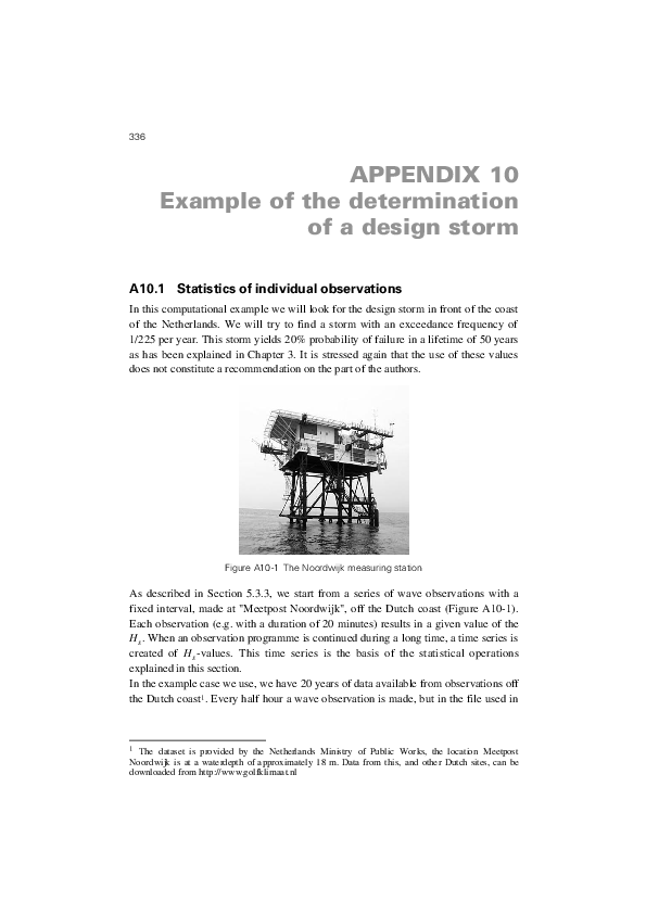 (PDF) Example of the determination of a design storm