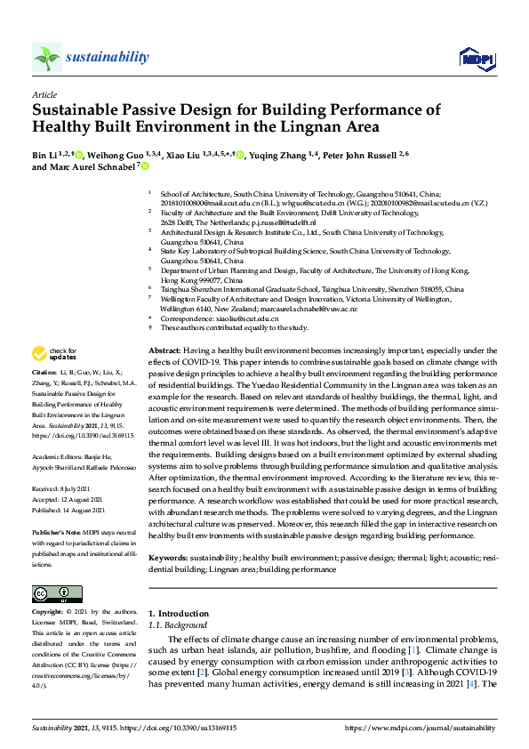 (PDF) Sustainable Passive Design for Building Performance of Healthy ...