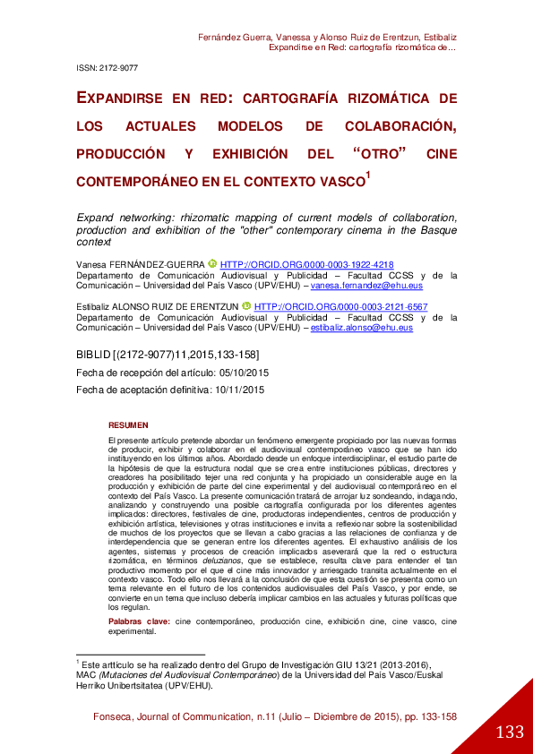 (PDF) Expandirse en red: cartografía rizomática de los actuales modelos ...