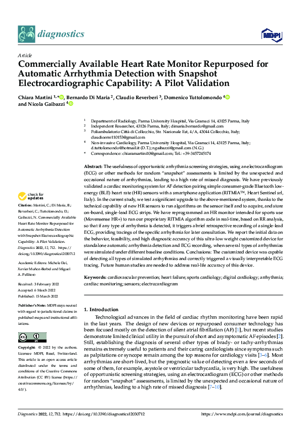 (PDF) Commercially Available Heart Rate Monitor Repurposed for ...