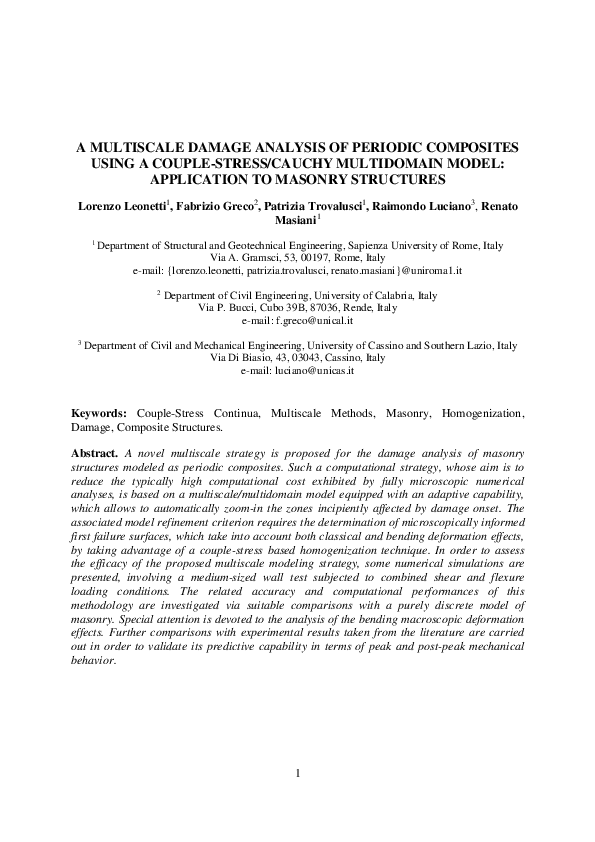 (PDF) A multiscale damage analysis of periodic composites using a ...