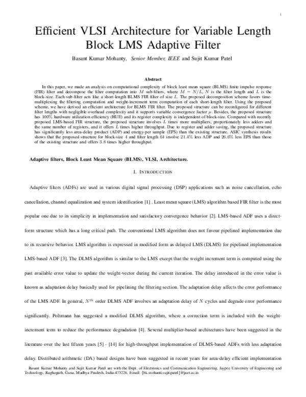 (PDF) Efficient very large-scale integration architecture for variable ...