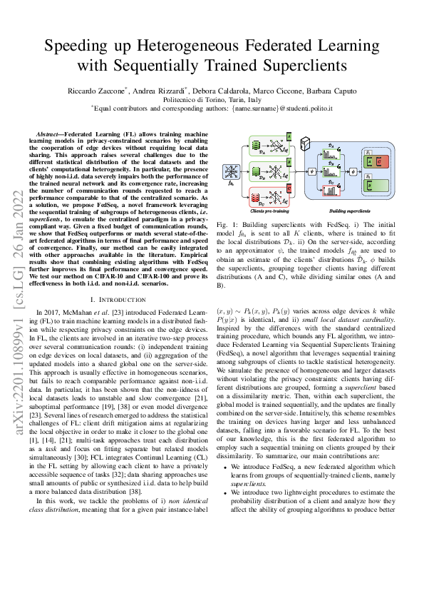 (PDF) Speeding up Heterogeneous Federated Learning with Sequentially ...