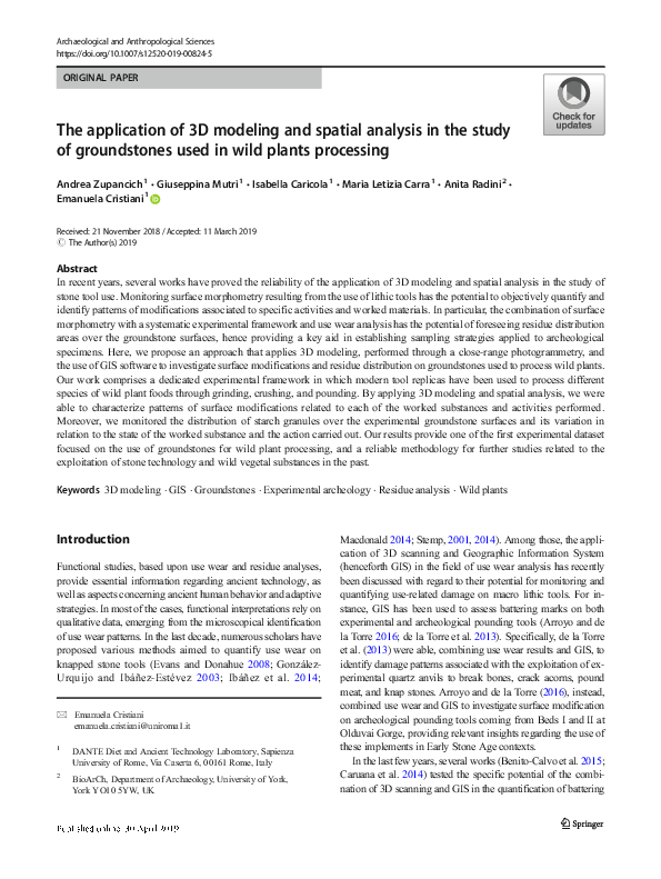 (PDF) The application of 3D modeling and spatial analysis in the study ...