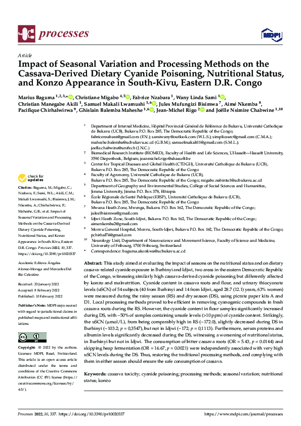 (PDF) Impact of Seasonal Variation and Processing Methods on the ...