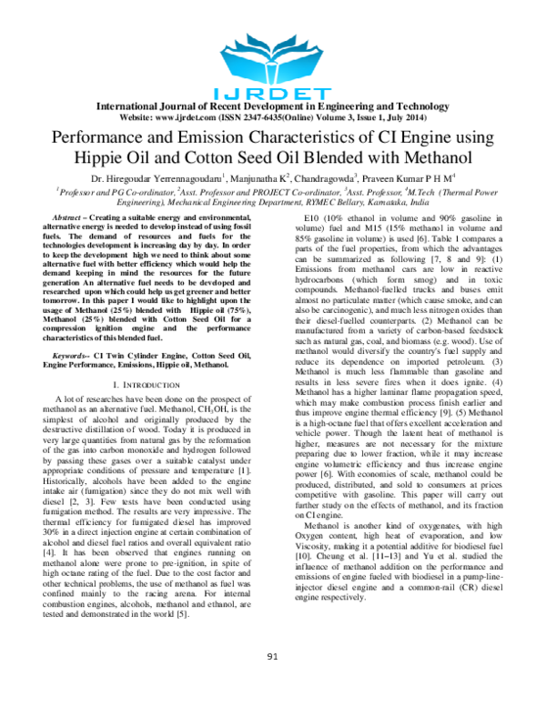 (PDF) Performance and Emission Characteristics of CI Engine using ...