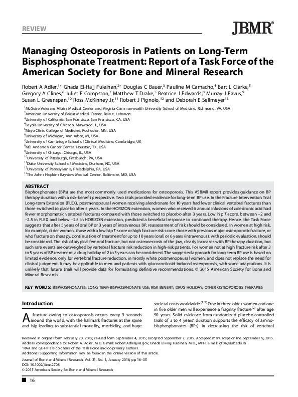 (PDF) Managing Osteoporosis in Patients on Long-Term Bisphosphonate ...