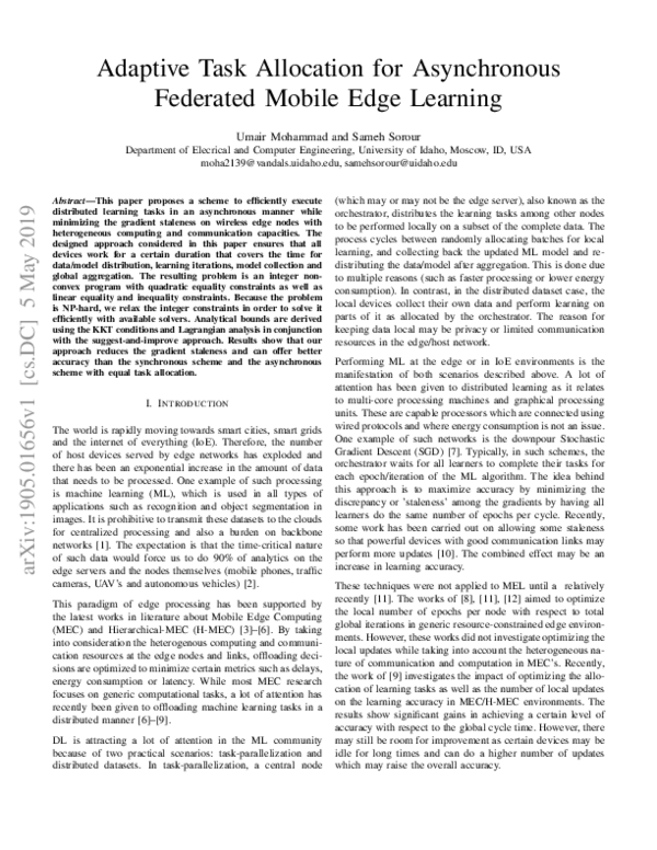 (PDF) Adaptive Task Allocation for Asynchronous Federated Mobile Edge ...