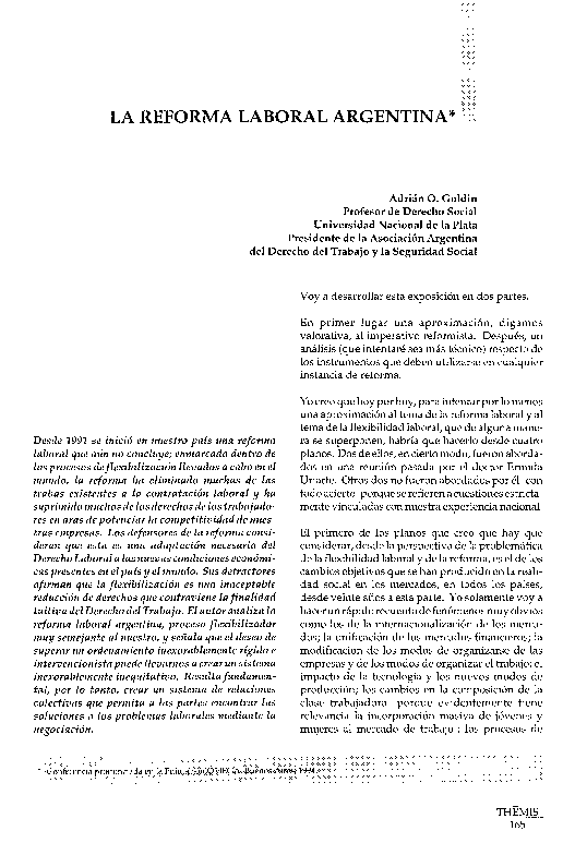 (PDF) La reforma laboral argentina