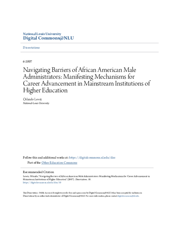 (PDF) Navigating Barriers of African American Male Administrators ...