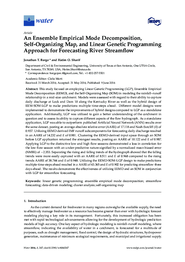 (PDF) An Ensemble Empirical Mode Decomposition, Self-Organizing Map ...