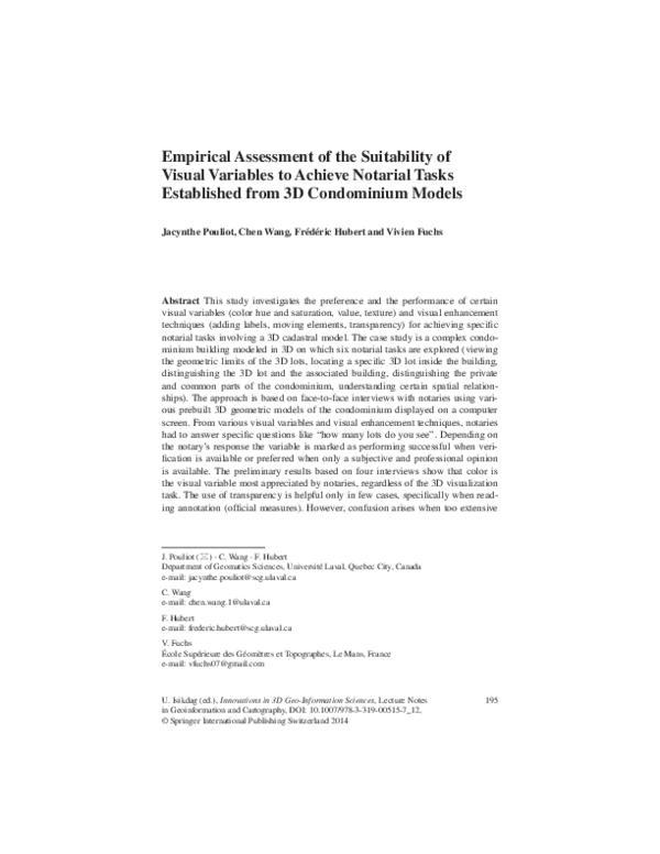 (PDF) Empirical Assessment of the Suitability of Visual Variables to ...