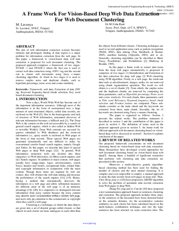 (PDF) A Frame Work For Vision-Based Deep Web Data Extraction For Web ...