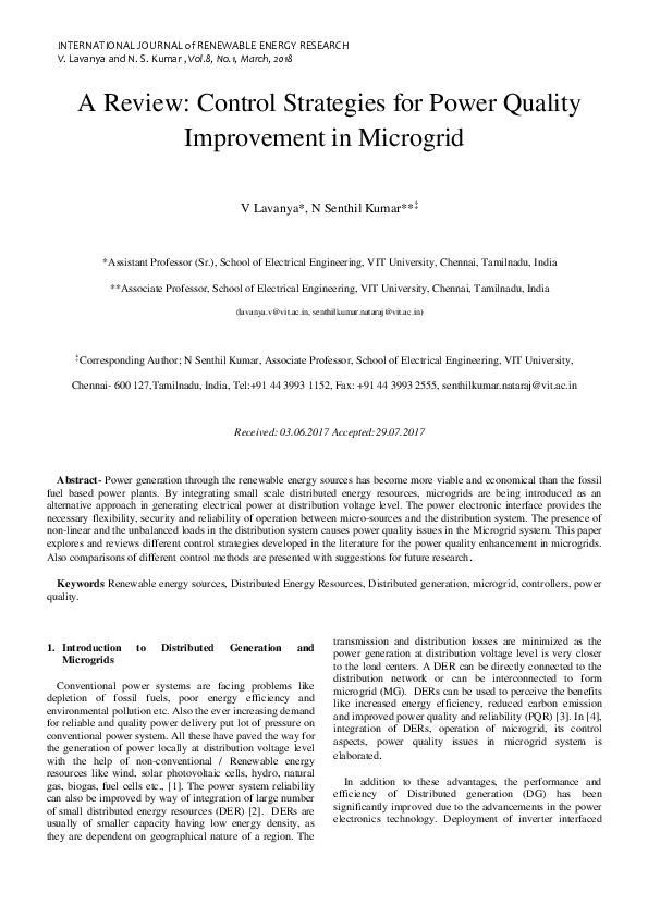 (PDF) A Review: Control Strategies for Power Quality Improvement in ...