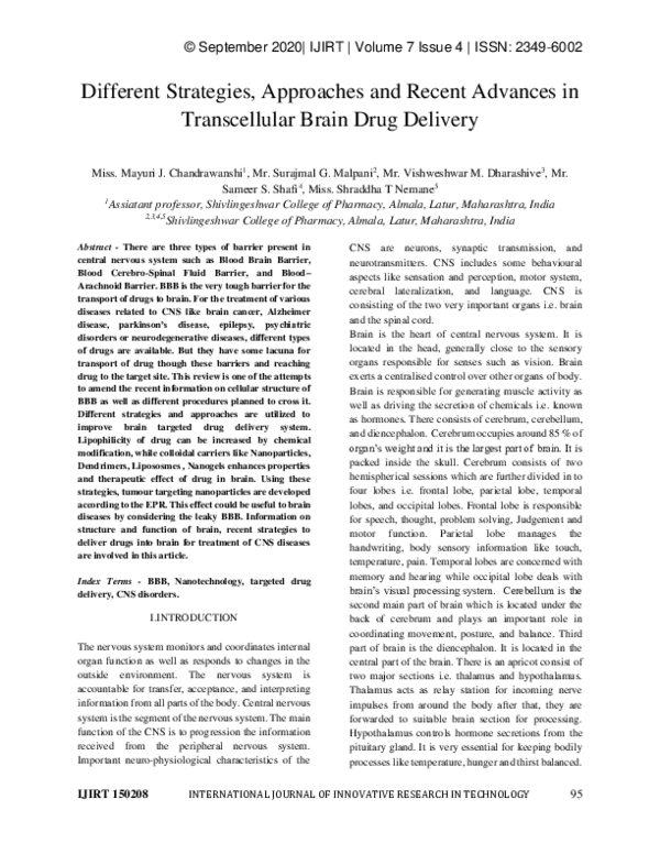 (PDF) Different strategies, approaches and recent advances in ...