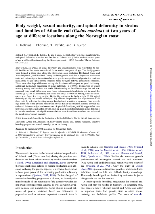 (PDF) Body weight, sexual maturity, and spinal deformity in strains and ...