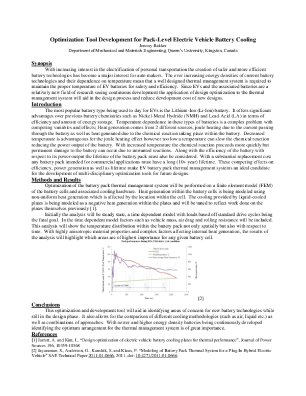 (PDF) Modeling of Battery Pack Thermal System for a Plug-In Hybrid ...