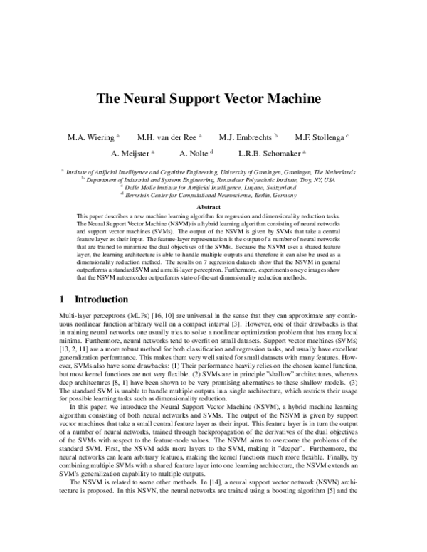 (PDF) A neural support vector machine