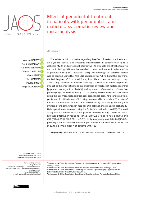 (PDF) Effect of periodontal treatment in patients with periodontitis ...
