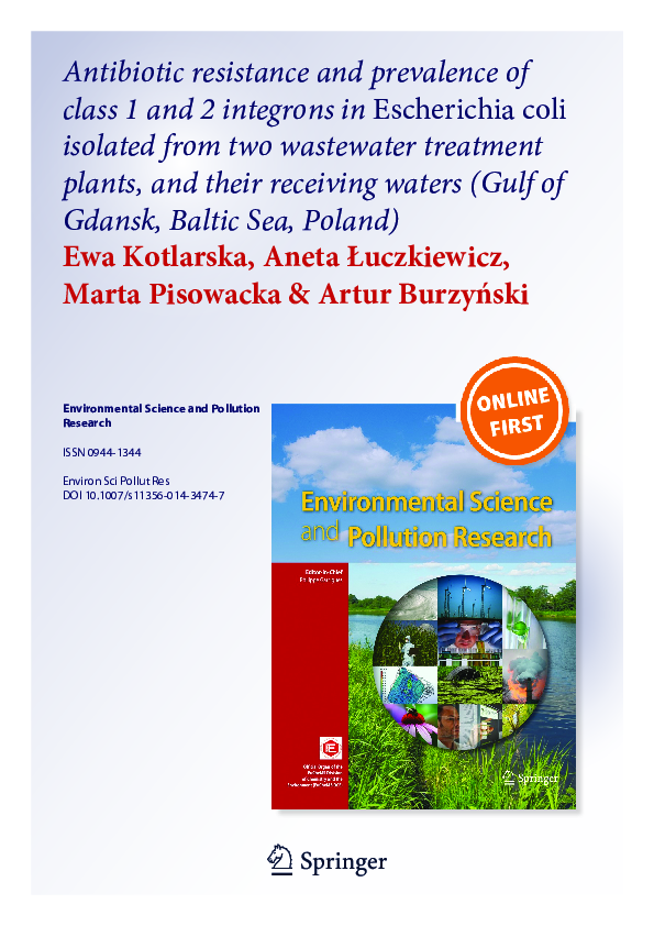 (PDF) Antibiotic resistance and prevalence of class 1 and 2 integrons ...
