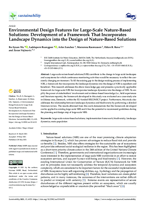 (PDF) Environmental Design Features for Large-Scale Nature-Based ...