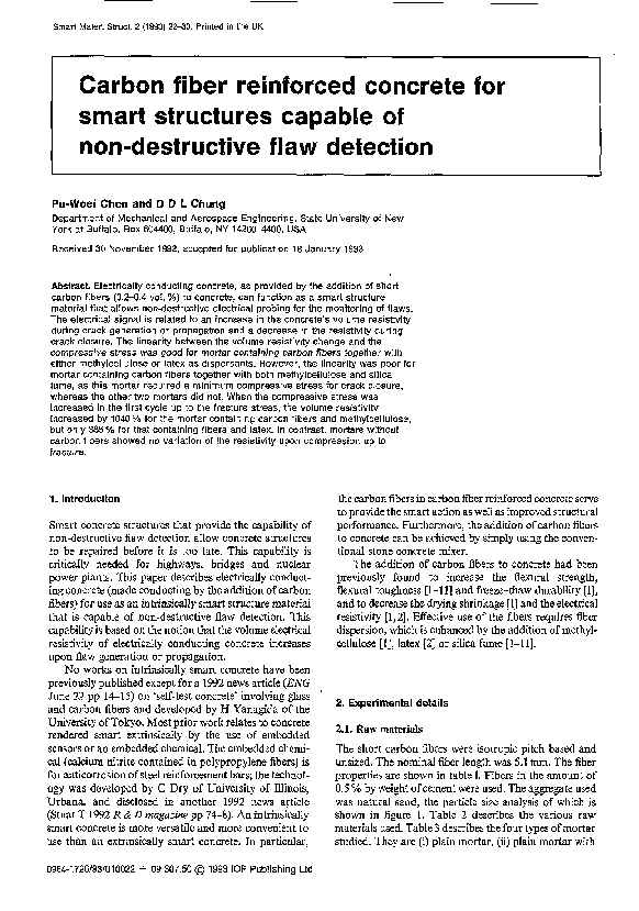 (PDF) Carbon fiber reinforced concrete for smart structures capable of ...