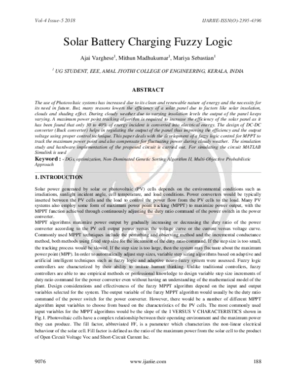 (PDF) Solar Battery Charging Fuzzy Logic