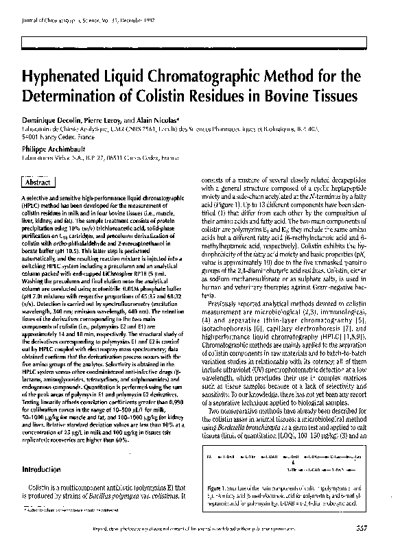 (PDF) Hyphenated Liquid Chromatographic Method for the Determination of ...