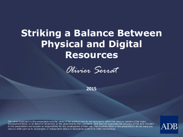 (PDF) Striking a Balance Between Physical and Digital Resources