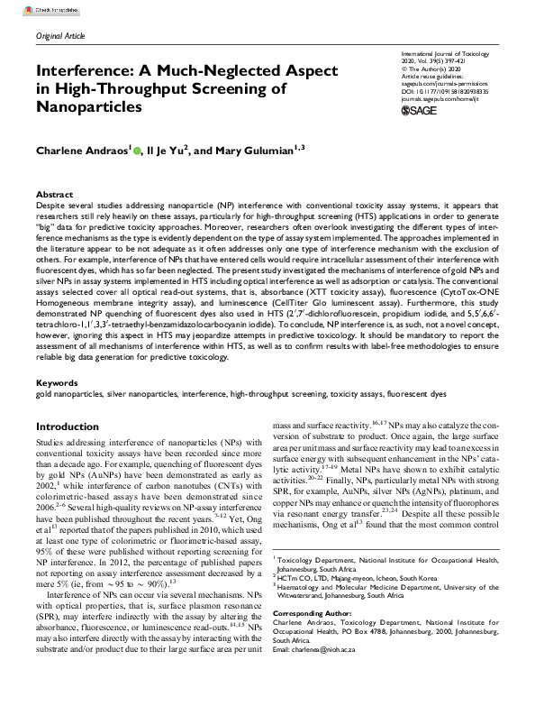 (PDF) Interference: A Much-Neglected Aspect in High-Throughput ...