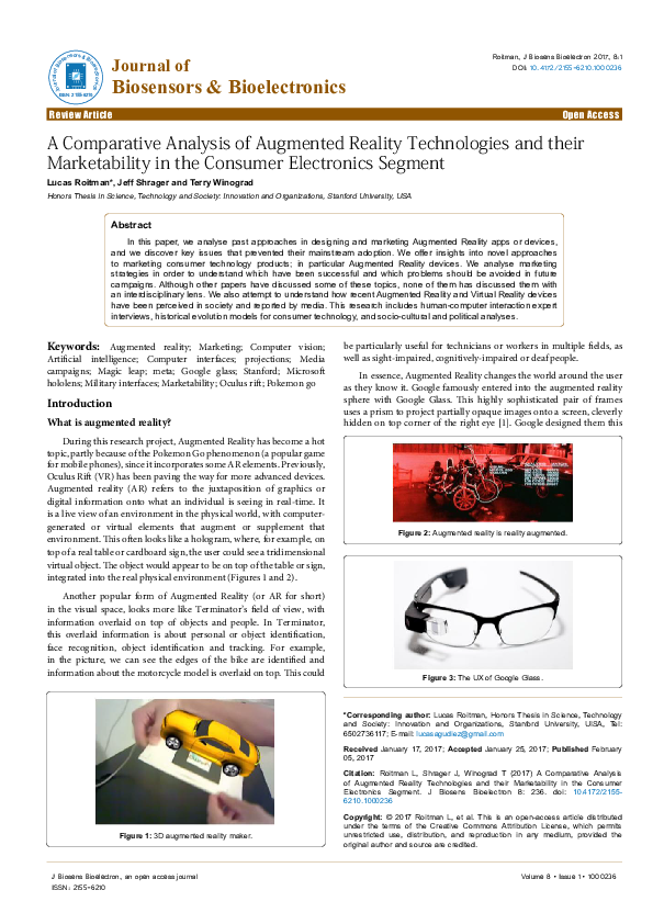 (PDF) A Comparative Analysis of Augmented Reality Technologies and ...