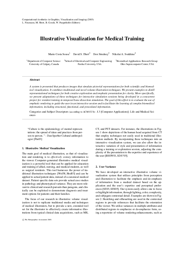 (PDF) Illustrative Visualization for Medical Training