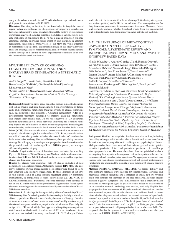 (PDF) M71. The Influence of Metacognitive Capacities on Specific ...