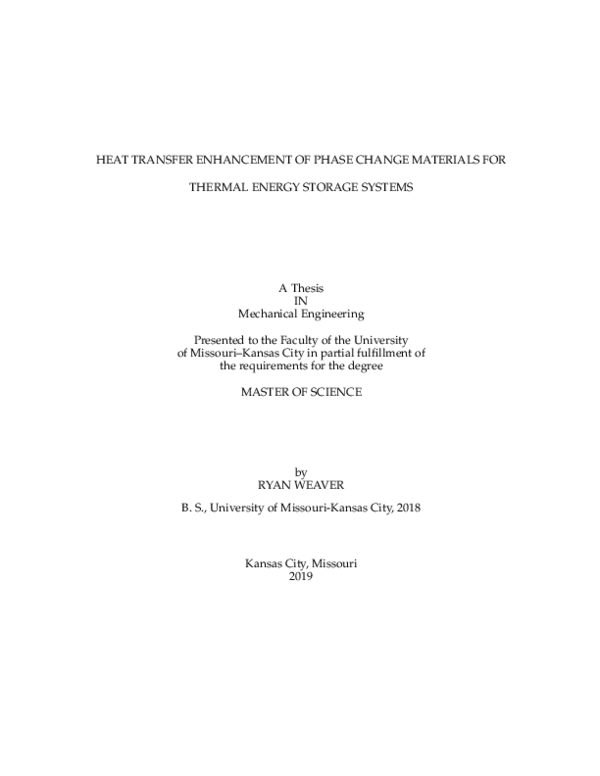 (PDF) Heat Transfer Enhancement of Phase Change Materials for Thermal ...