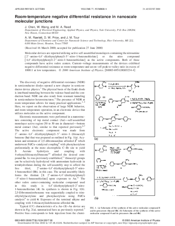 (PDF) Room-temperature negative differential resistance in nanoscale ...