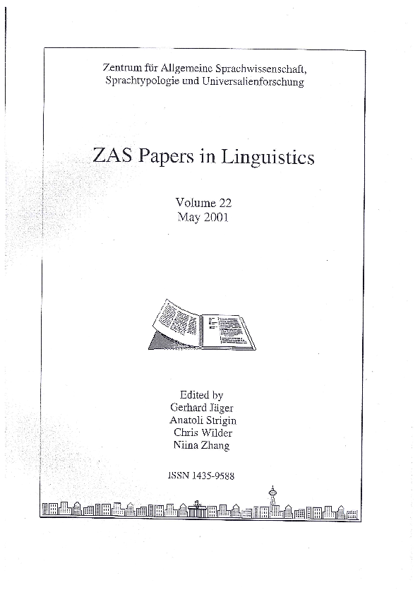 (PDF) Papers on predicative constructions