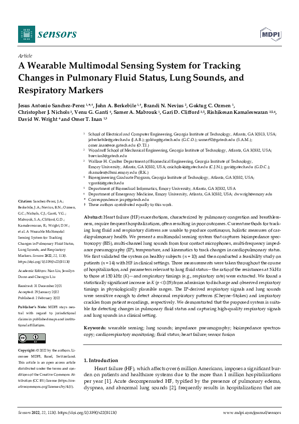 (PDF) A Wearable Multimodal Sensing System for Tracking Changes in ...