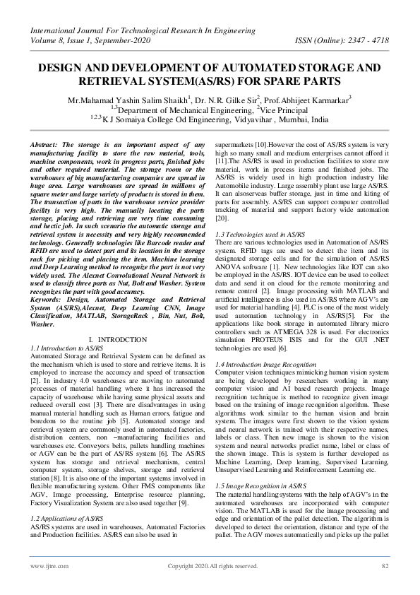 (PDF) Design and Development of Automated Storage and Retrieval System ...