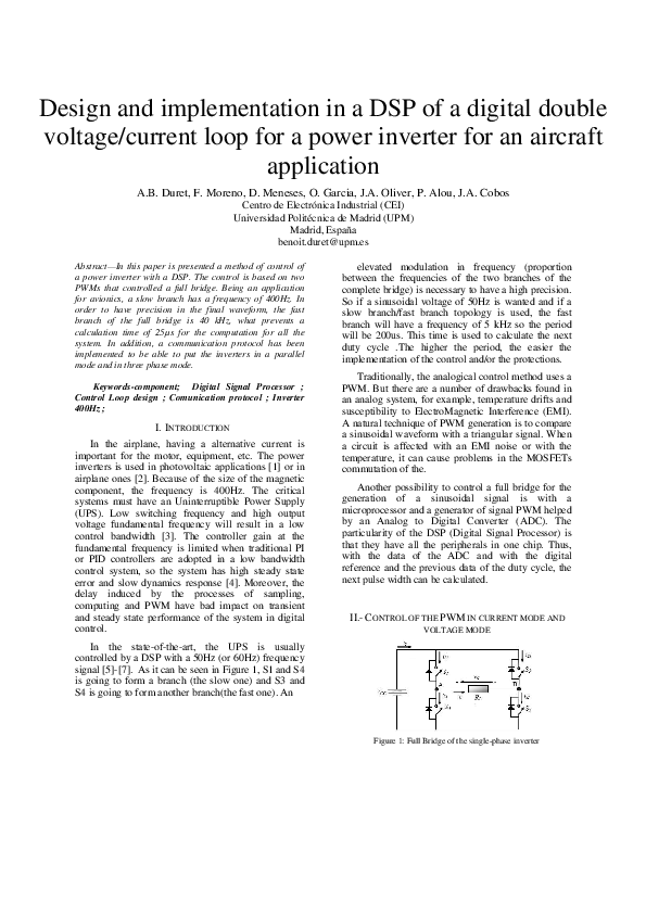 (PDF) Design and implementation in a DSP of a digital double voltage ...