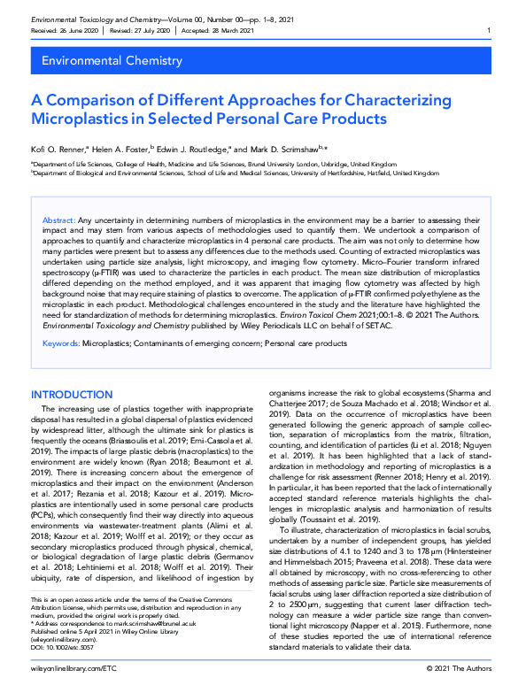 (PDF) A Comparison of Different Approaches for Characterizing ...