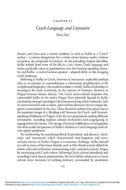 (PDF) Czech Language and Literature
