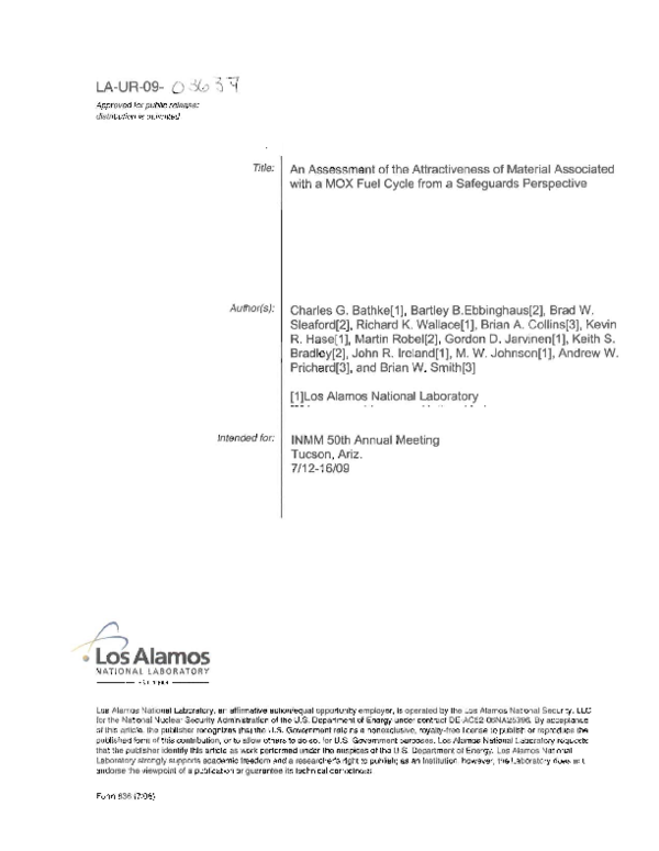  PDF An Assessment Of The Attractiveness Of Material Associated With Thorium uranium And 