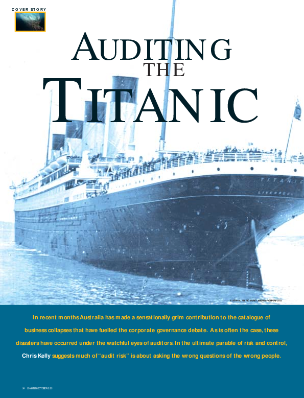 (PDF) HYPOTHETICAL CASE STUDY: Auditing the Titanic - a risk management ...