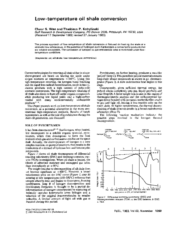 (PDF) Low-temperature oil shale conversion