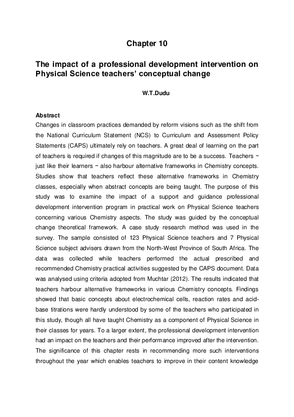 (PDF) The impact of a professional development intervention on Physical ...