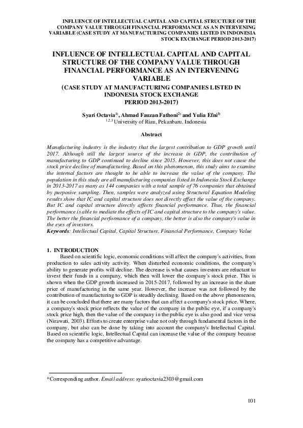 pdf-influence-of-intellectual-capital-and-capital-structure-of-the