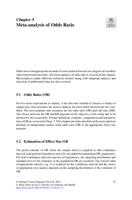  PDF Meta analysis Of Odds Ratio Shahjahan Khan Academia edu