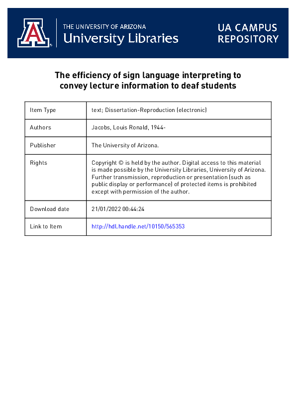 (PDF) The Efficiency of Sign Language Interpreting to Convey Lecture ...